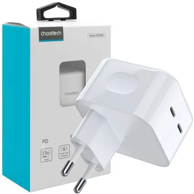 Produktbild von Choetech 35W 2Xusb-C Pd Weisses Netzladegert (Q5008)