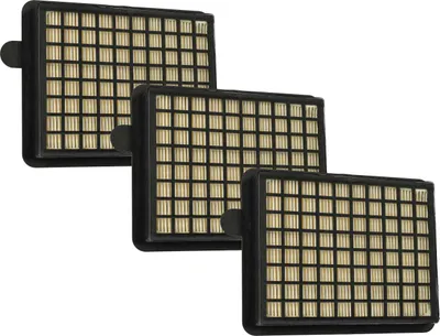 Produktbild von vhbw 3x Staubsaugerfilter Ersatz für Fakir 36 14 085, 2018085 für Staubsauger - HEPA-Filter/Faltenfilter Schwarz Weiß
