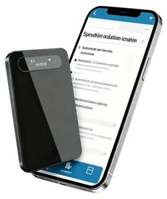 Produktbild von Zimilo Diktiergerät: Magnetischer KI-Sprachrekorder mit Transkription, Übersetzung & Rauschunterdrückung für Smartphone-Anrufe & Meetings, 32GB