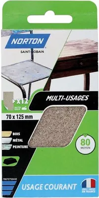 Image de Blocs abrasifs pour ponçage 70x125 grain 80 - Norton