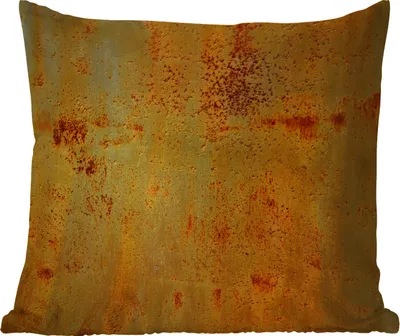 Produktbild von MuchoWow® Outdoor Kissen - Rost - Gelb - Vintage - 40x40 cm - Wetterfest - Lounge Kissen - Kopfkissen - Interieur - Polster mit Bild