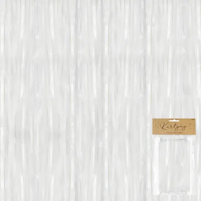 Image de Rideau blanc pour fête d'anniversaire 100X200 Cm