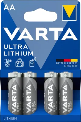 Produktbild von Ultra-Lithium-AA/LR6-Batterie im 4er-Pack