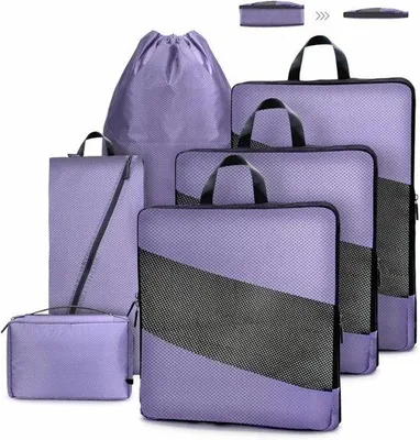 Produktbild von Famanu Kofferorganizer Set von 6 Stück - Wasserfest und erweiterbar - Ultraleichtes Material - Ideal für Reisen