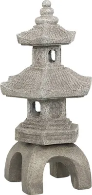 Produktbild von Outdoor deko pagode uchi h.66,5cm magnesia grau  - Atmosphera créateur d'intérieur