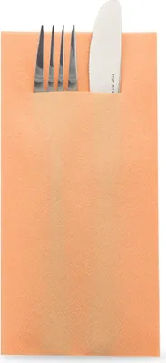 Produktbild von Sovie HORECA Besteckserviette Aprikot aus Linclass® Airlaid 40 x 40 cm, 1/8 Falz, 75 Stück