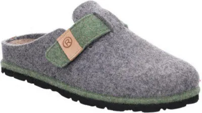 Produktbild von Rohde Damen Pantoffel Filz Hausschuh Klettverschluss Wechselfußbett D.Meran 6812, Größe:37 EU, Farbe:Grau