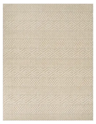 Produktbild von Teppich Wohnzimmer Kurzflor Skandi Boho Muster Geometrisch Einfarbig Grösse 120x160 cm