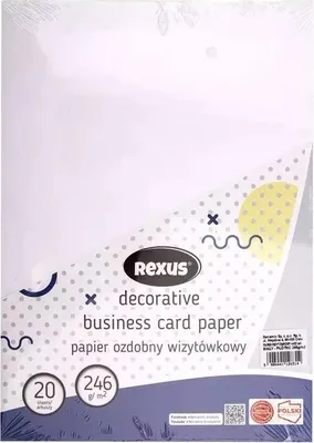 Produktbild von Papier wizytówkowy A4 biały płótno 20 arkuszy
