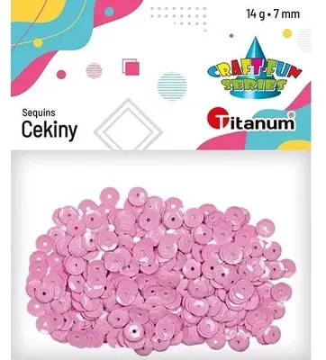 Produktbild von 7 mm runde Pailletten in Pastelltönen, 14 g, heidefarben – Titanum