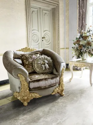 Produktbild von Sofa Polster 3 2 1 Sitzer Barock Holz 3tlg. Luxus Möbel Klassischer Sofagarnitur