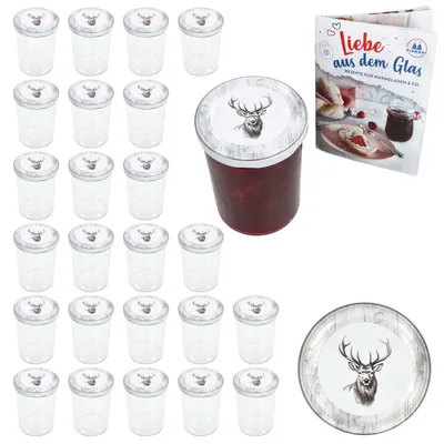 Produktbild von 25er Set Sturzglas 435ml Einmachglas + TO-Deckel 82 Alois Hirsch + Heft