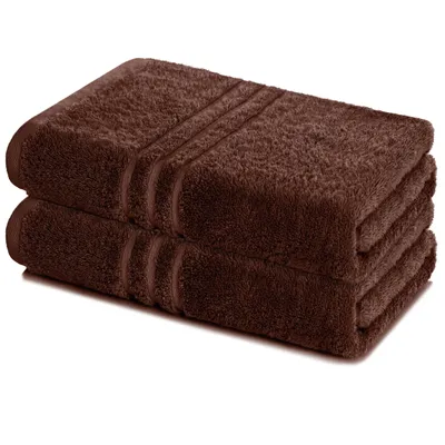 Produktbild von Lavea® 2er Set Saunatuch 80x200 cm, 100% Baumwolle – Großes Saunatuch für Damen & Herren, saugstarkes Frottiertuch, weich - Kaffeebraun