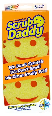 Imagen del producto de Esponja de limpieza Scrub Daddy Original, con forma de cara, que cambia de textura