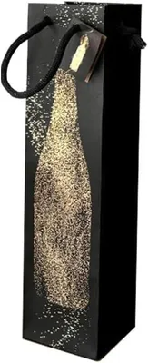 Image de Sacs en papier recyclé, 25 pièces, dimensions 10 x 9 x 38 cm, pour l'emballage de bouteilles