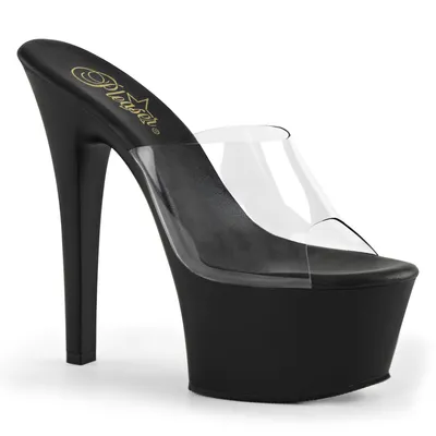 Obrázek produktu pro ASPIRE-601 Dámská nazouvací obuv od značky Pleaser, Transparent Black , EU 38, US 8