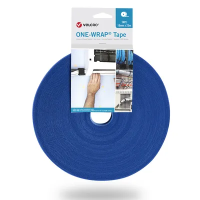 Produktbild von VELCRO® One Wrap® Band 10 mm breit, blau, 25 m