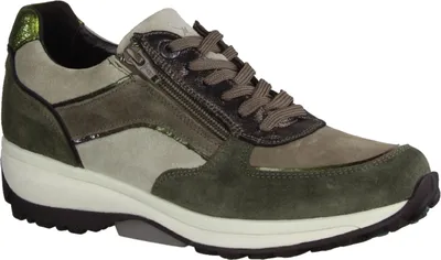 Produktbild von Xsensible Lucca Damenschnürer, Sneaker, Leder, Forest Combi, Bequemschuhe - Damenschuhe Bequeme Schnürschuhe, Grün, leder