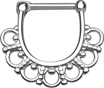 Produktbild von Nasenpiercing Septum Ring Ornament Tribal Piercing Nasenring Chirurgenstahl  1,2 mm