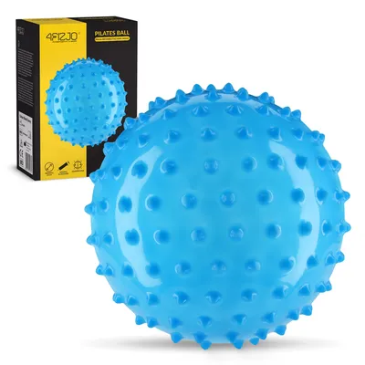Produktbild von 4FIZJO 20 cm Rehabilitationsball mit Noppen, PVC, Sensory für Therapie, Fitness, blau