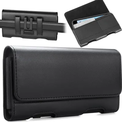Produktbild von Hüfttasche aus Leder mit Magnetverschluss, schwarz M4.0-5.1