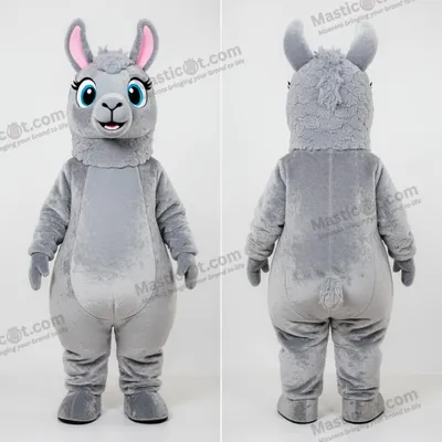 Produktbild von Silberne MASTICOT elegante Lama-Maskottchen