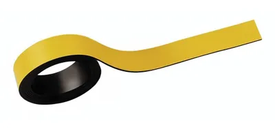 Immagine prodotto di MAUL Striscia magnetica 1 m Nastro metallico 2 pezzi magnetico rivestito in plastica scrivibile 1 m x 2 cm x 1 mm giallo