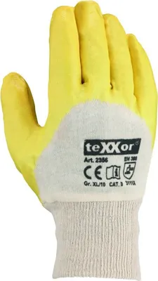 Produktbild von *YELLOWSTAR* STRONGHAND® HANDSCHUHE Nitril Arbeitshandschuh beschichtet gelb 0550 , Größe 10 (XL)