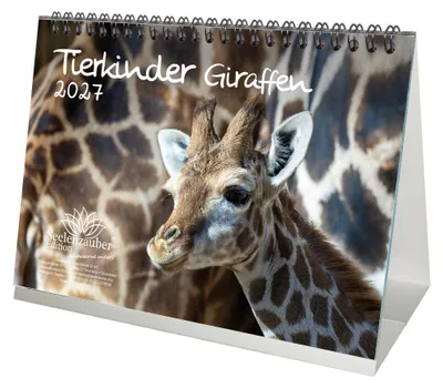 Produktbild von Tierkinder Giraffen DIN A5 Tischkalender 2027 Giraffen - Seelenzauber