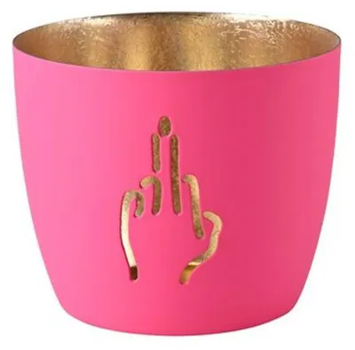 Produktbild von Gift Company Windlicht Madras Mittelfinger Hot Pink Gold