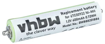 Produktbild von vhbw Akku kompatibel mit Braun Series 1 1775, Series 1 180, Series 1 190, Series 1 190-1, Series 1 190s-1 Rasierer (600 mAh, 1,2 V, NiMH)