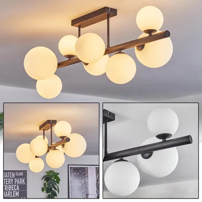 Produktbild von Isorella Deckenlampe aus Metall/Glas in Schwarz/Weiß