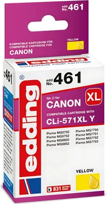 Produktbild von Edding Tintenpatrone EDD-461 ersetzt Canon CLI-571XL