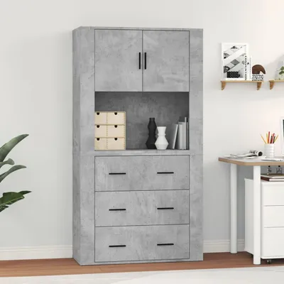 Produktbild von vidaXL Highboard Betongrau Holzwerkstoff