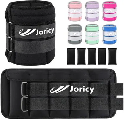 Produktbild von Gewichtsmanschetten für Fuß und Arm, verstellbare Gewichte, 10 kg, 1 Paar, Knöchelgewichte für Fitnessstudio, Laufen, Joggen, Schwarz, ideal