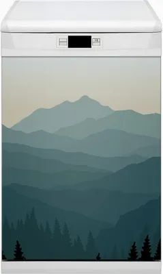 Produktbild von Küche Magnet für Spülmaschine  Abwaschbar 45x80 cm Geschirrspüle  - Waldgebirge