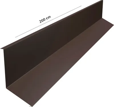 Produktbild von PRECIT Kappleiste für Click Stripes Trapez Schokoladenbraun RAL 8017 2000 mm x 80 mm x 100 mm