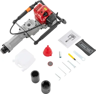 Produktbild von Pfahlramme - Benzin 2-Takt 52 cm³ - 1900 W - Hülse 55–70 mm - Für Zaunpfähle - Mehrfarbig