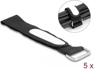 Produktbild von DELOCK Klettkabelbinder mit Schlaufe L 203 x B 20 mm schwarz