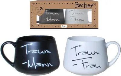 Produktbild von Becher-Set für Traummann und Traumfrau, 2-teilig