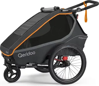 Produktbild von Qeridoo Fahrradanhänger Kidgoo FIDLOCK Edition Kidgoo 2 - Zweisitzer