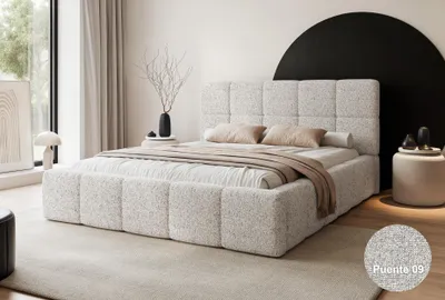 Produktbild von Polsterbett FADO 180x200 - Metall - Lattenrost mit Stauraum - beige -Puente 09