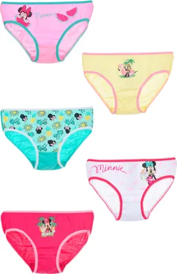 Produktbild von Minnie Mouse Kinder Mädchen Unterhosen Schlüpfer Slips 5er Pack      , Größe:116-128