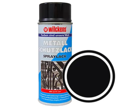 Produktbild von Wilckens Metallschutzlack Spray 2in1 Schwarz glänzend 400 ml