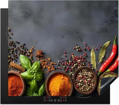Immagine prodotto di Piastra protettiva per piano cottura a induzione 60x52 cm, antiscivolo, per cucina, effetto cemento