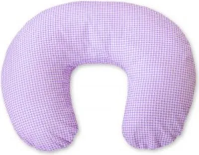 Image de Coussin d'allaitement ergonomique Fasolkudde Vichy Violet 60x47 cm Bobono