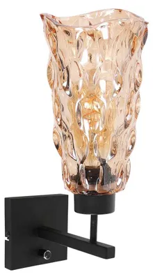 Immagine prodotto di Steinhauer - lampada da parete - Stang - ambra - vetro metallo - lampada da letto - E27 - 3839ZW