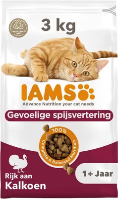 Productafbeelding van Droogvoer voor katten met een gevoelige maag, met kalkoen, 3 kg