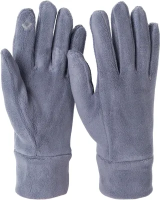 Produktbild von styleBREAKER Damen Touchscreen Fleece Handschuhe Einfarbig, warme Fingerhandschuhe, Winter 09010047