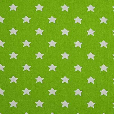Produktbild von HOMESCAPES Stoff Meterware Sterne grün 150 cm Breite